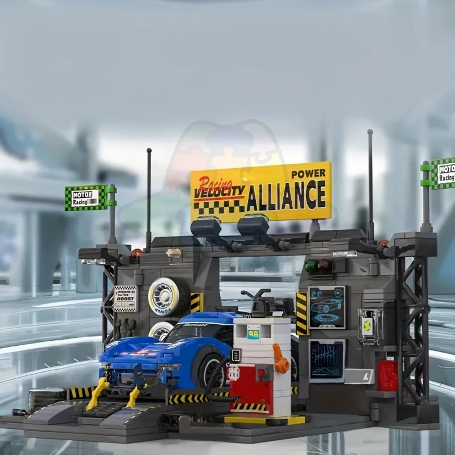 LEGO Pits de Carrera + Carro