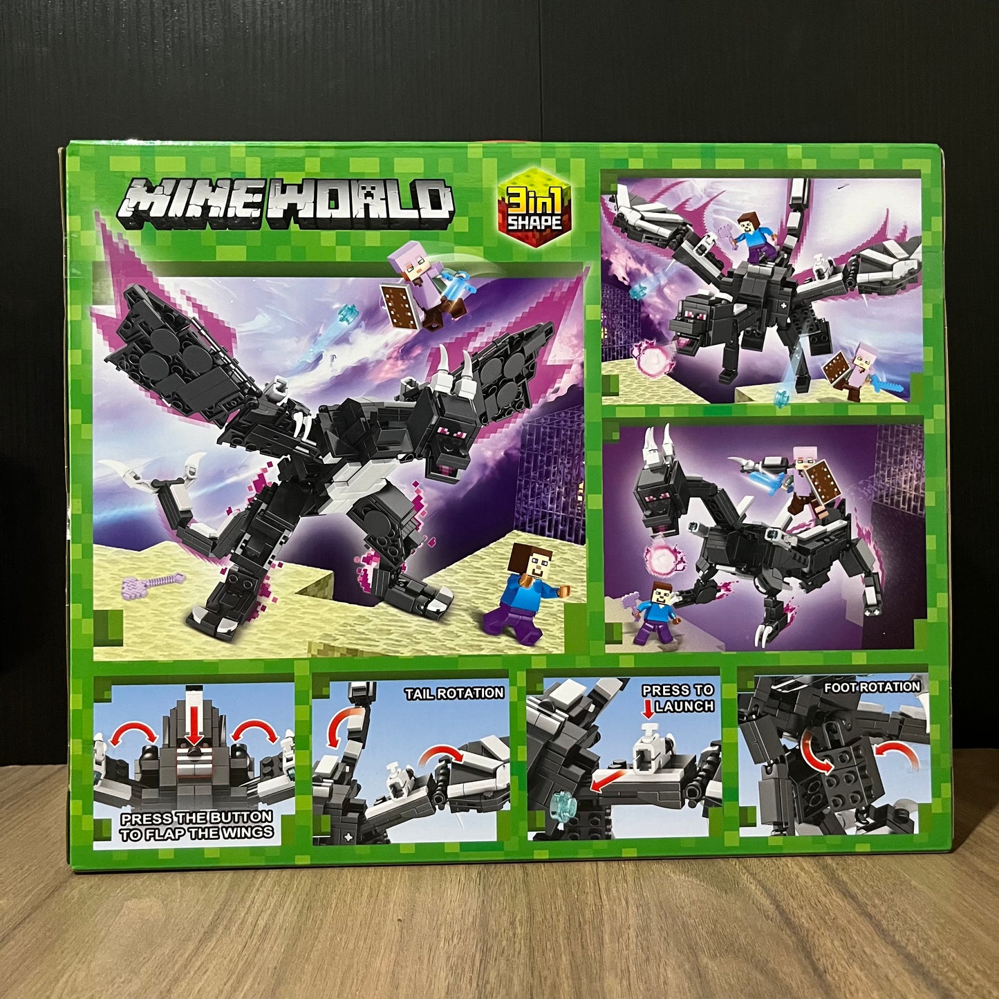 LEGO Minecraft Dragón del END | 3 en 1