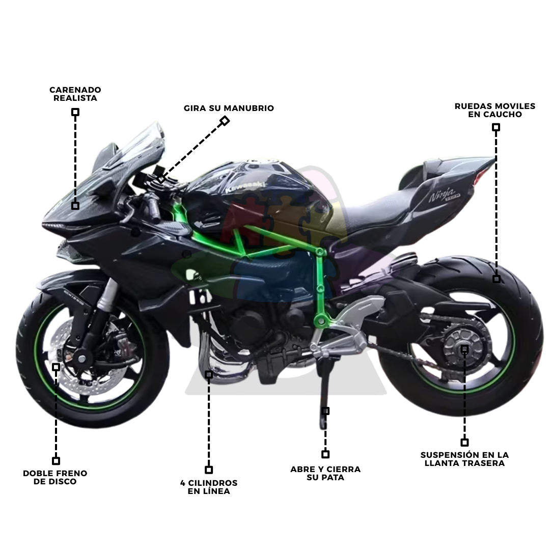 Moto Kawasaki H2 R | 1/18