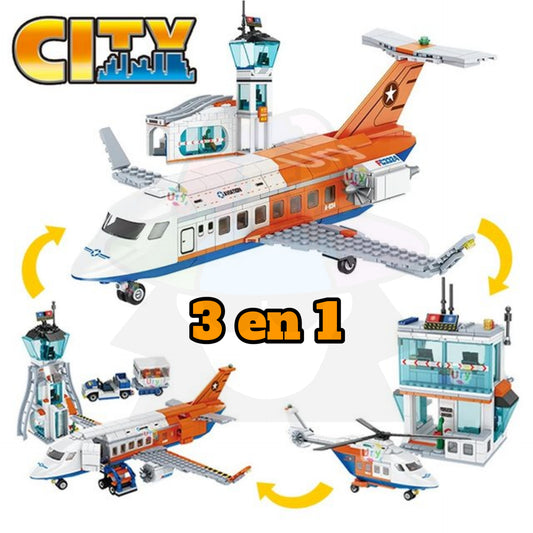 LEGO Avión + Helicóptero + Aeropuerto | 3 en 1