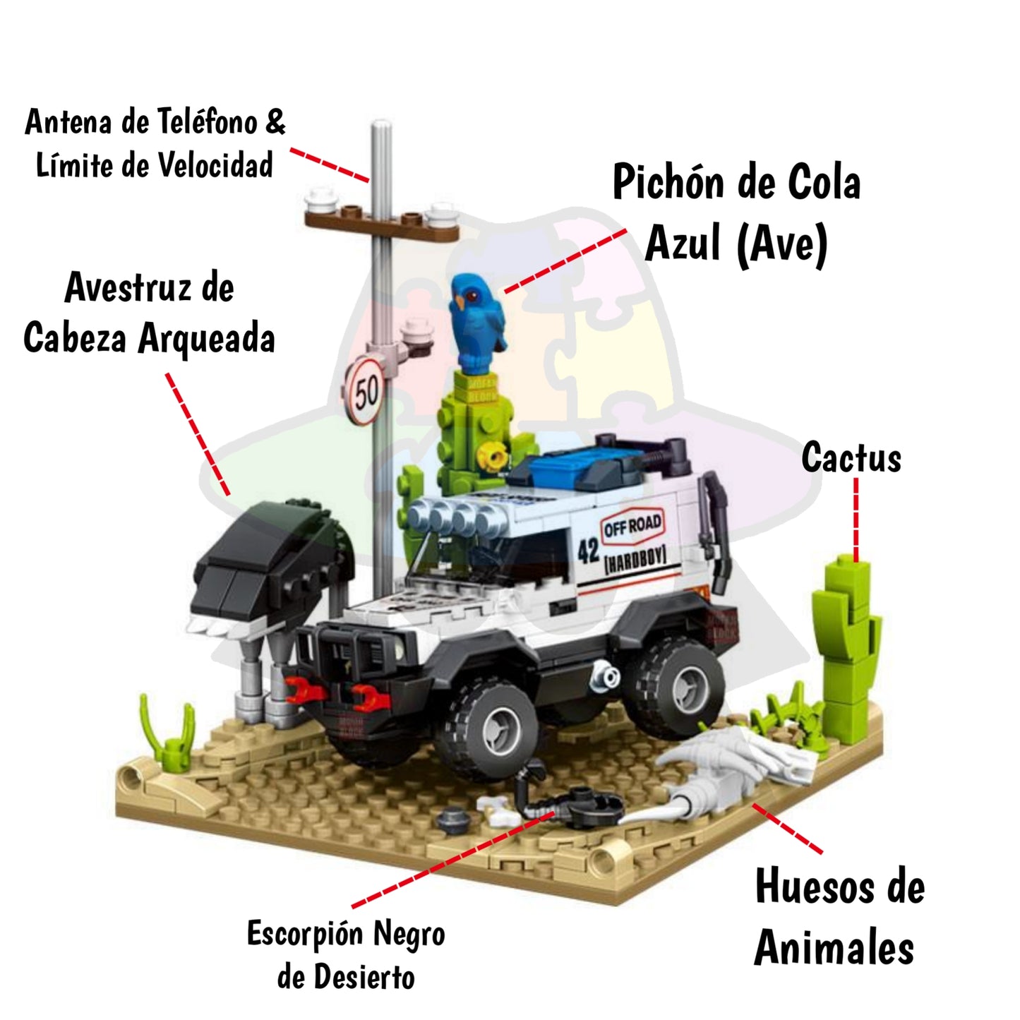 LEGO Mercedes Benz 280GE + Escenario