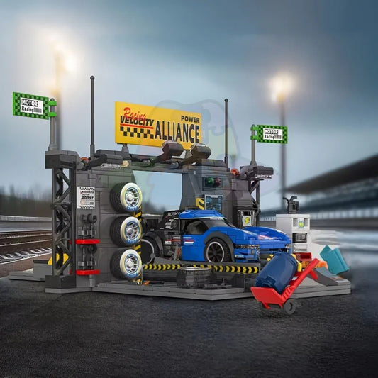 LEGO Pits de Carrera + Carro