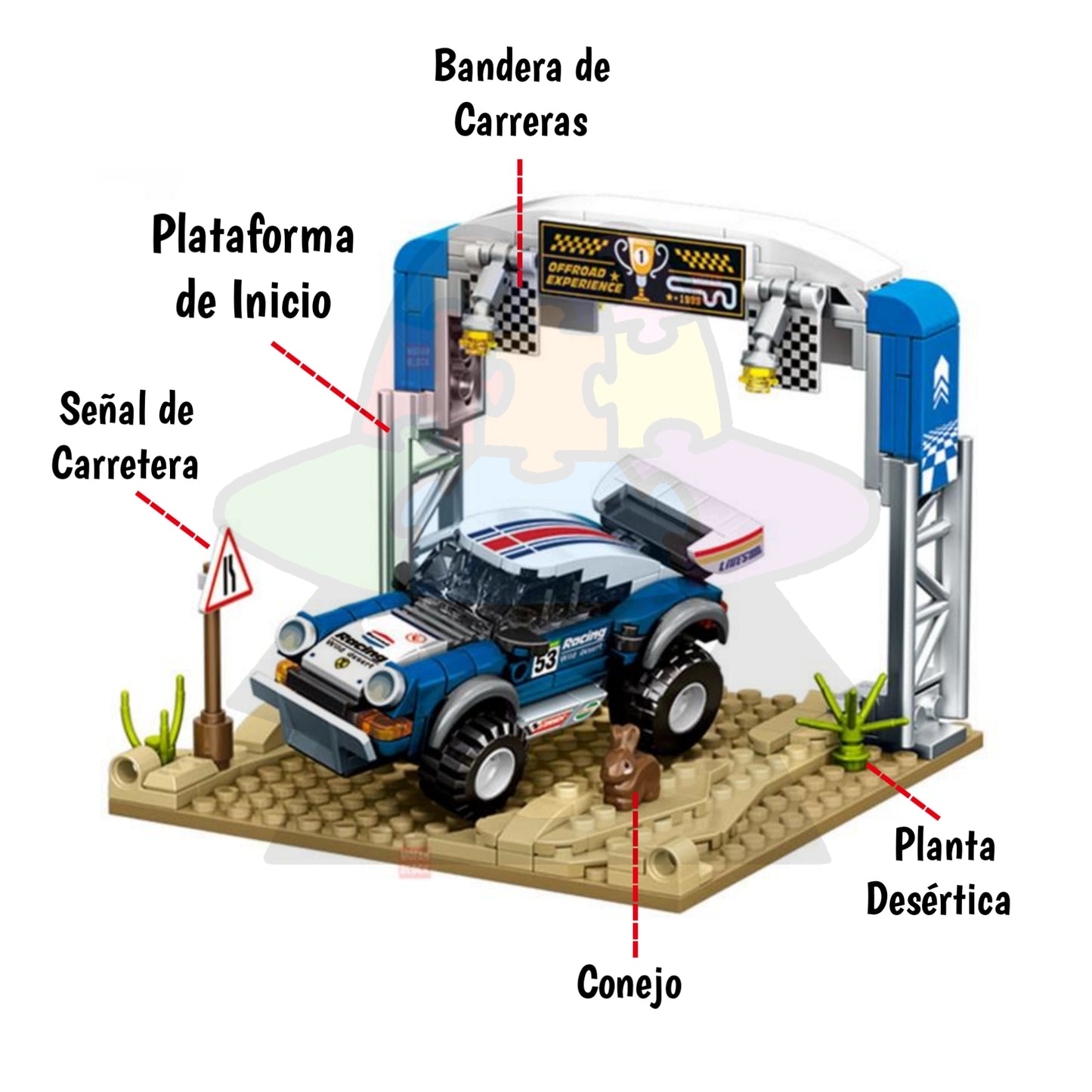 LEGO Porsche 911 SC Dakar + Escenario