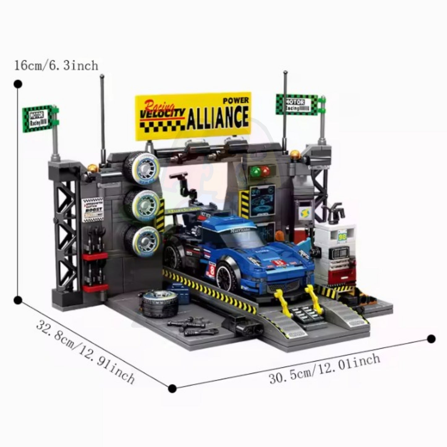 LEGO Pits de Carrera + Carro